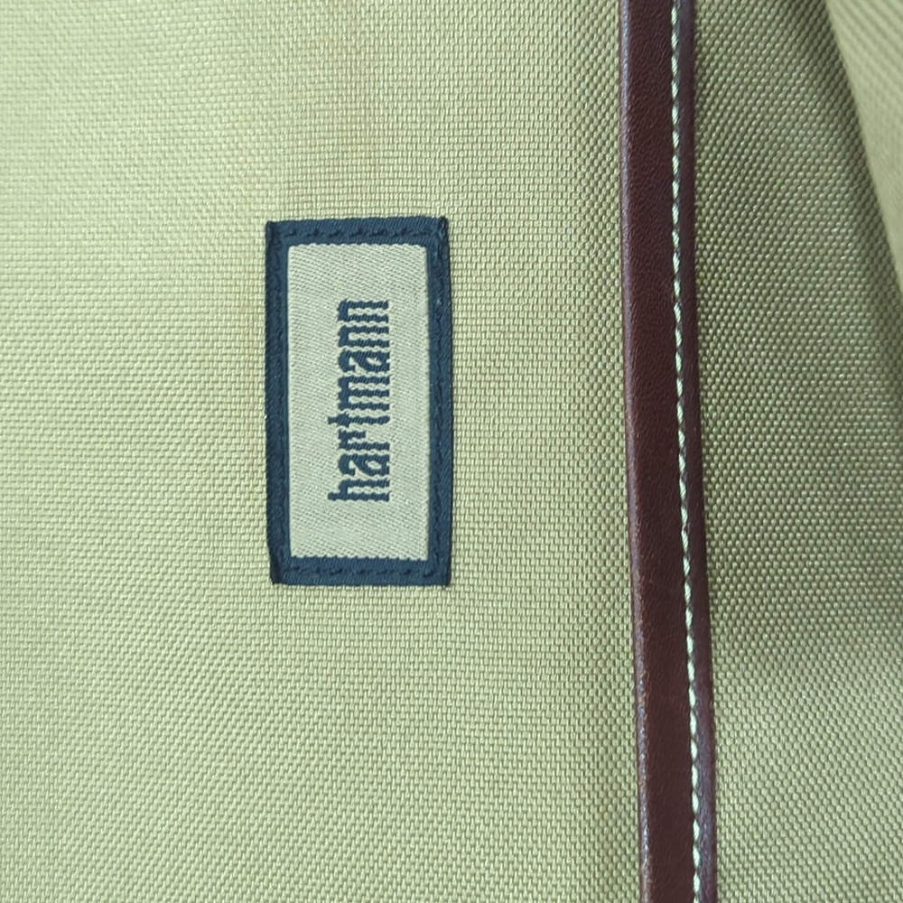 Hartmann briefcase tan canvas and brown leather Hudson collection - Picture 10 of 11